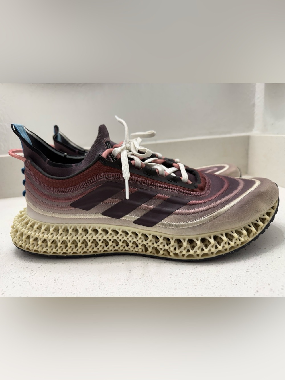 adidas 4DFWD x Parley Men’s 12 Burgundy 3D Lattice Running Shoes